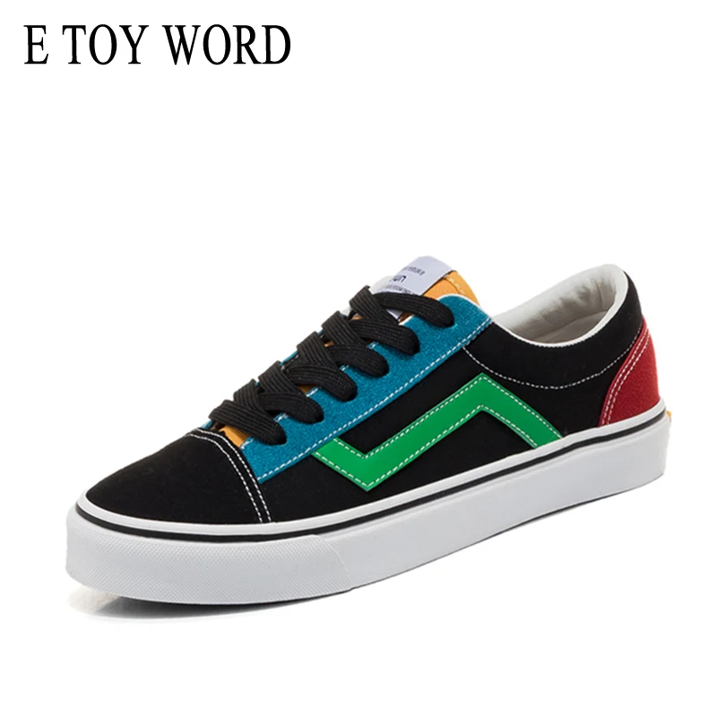

E TOY WORD Fashion womens canvas sneakers Mixed colors Flat Lace-Up Breathable Ladies casual shoes Tenis Feminino women shoes