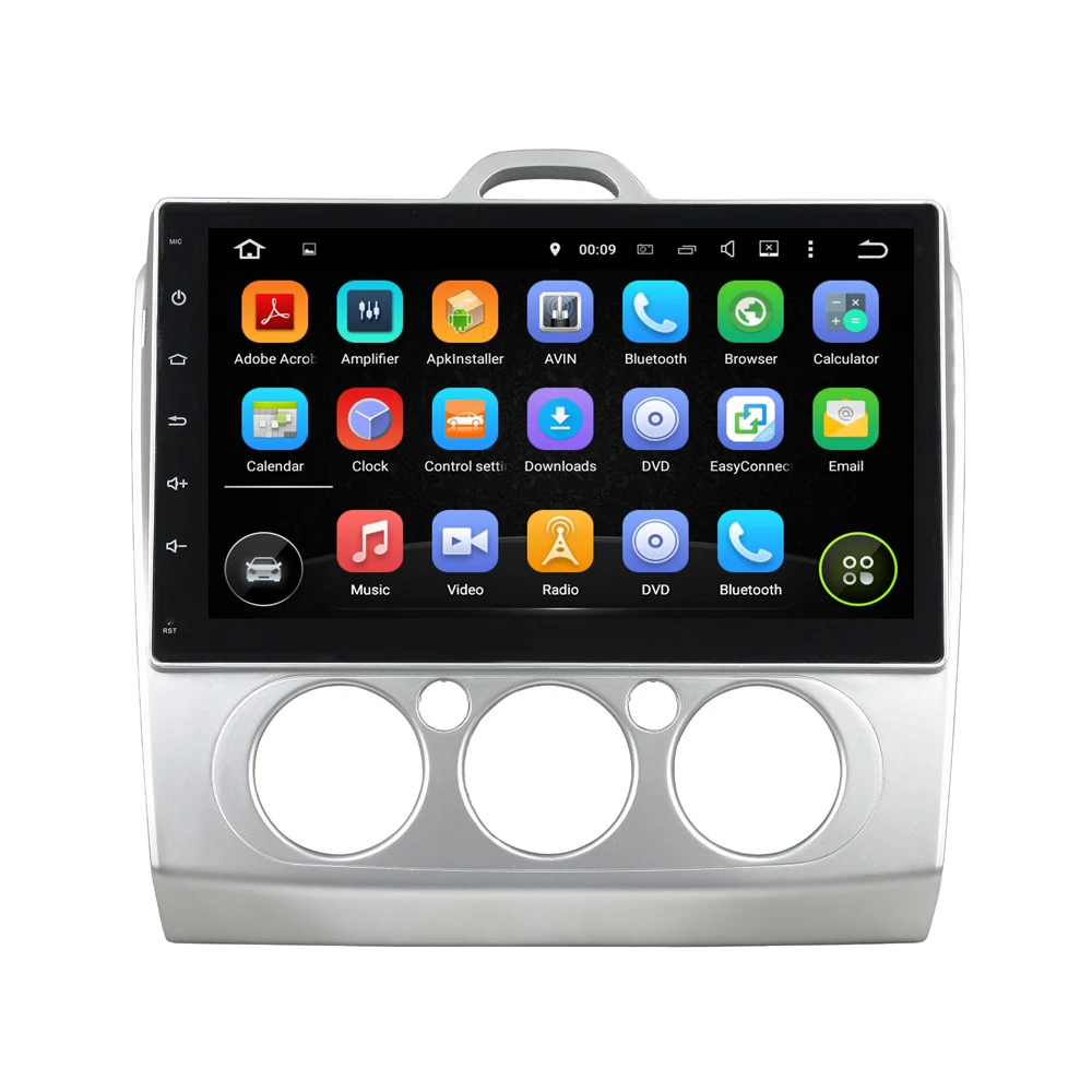 Perfect 10.1 inch Touch Screen Android 5.1.1 Car GPS Navigatior Audio Video Auto Radio for Ford Focus 2007-2011 (Manual Air-conditioner) 1