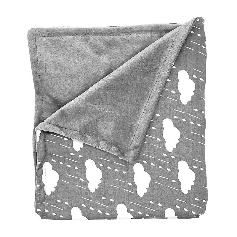 Детские одеяла для новорожденных пеленать обертывание флисовые покрывала мягкая шеврон облако мини детская Колыбелька коляска хлопчатобумажное одеяльце - Цвет: Серебристый