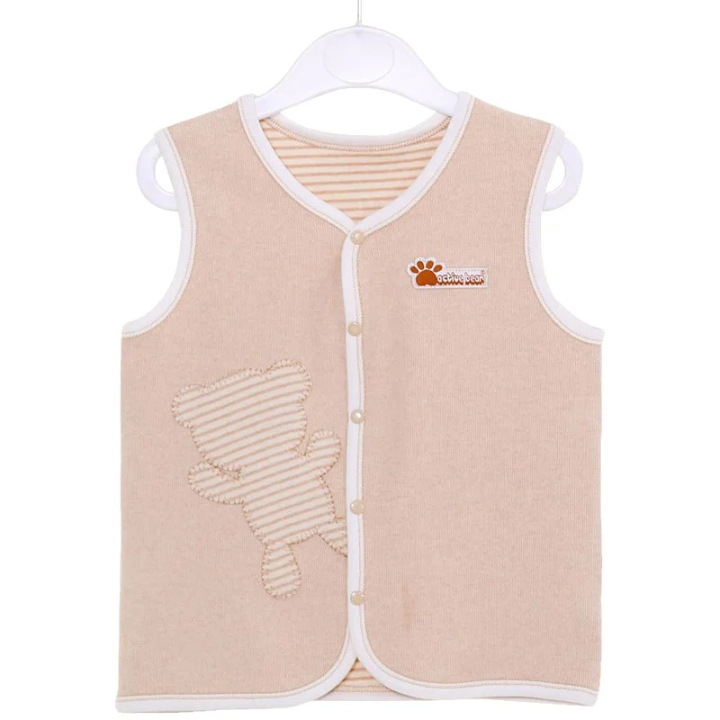 Newborn Baby Boy Girls Organic Cotton V neck Vest Waistcoat Infant Tiny