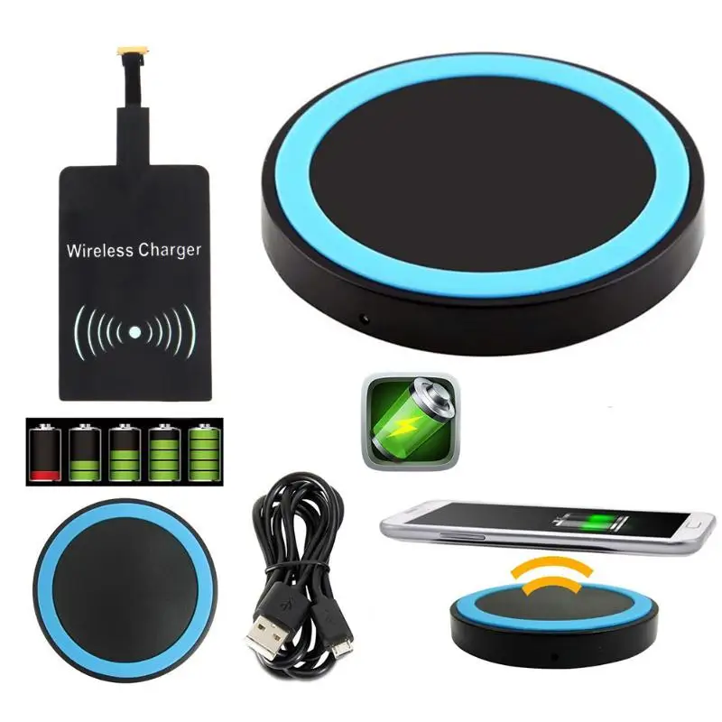 

ALLOET Fast Charging Qi Wireless Charger Pad With Android Phone Wireless Charging Receiver For Samsung S3/4/5 Note 2/3/4 Xiaomi