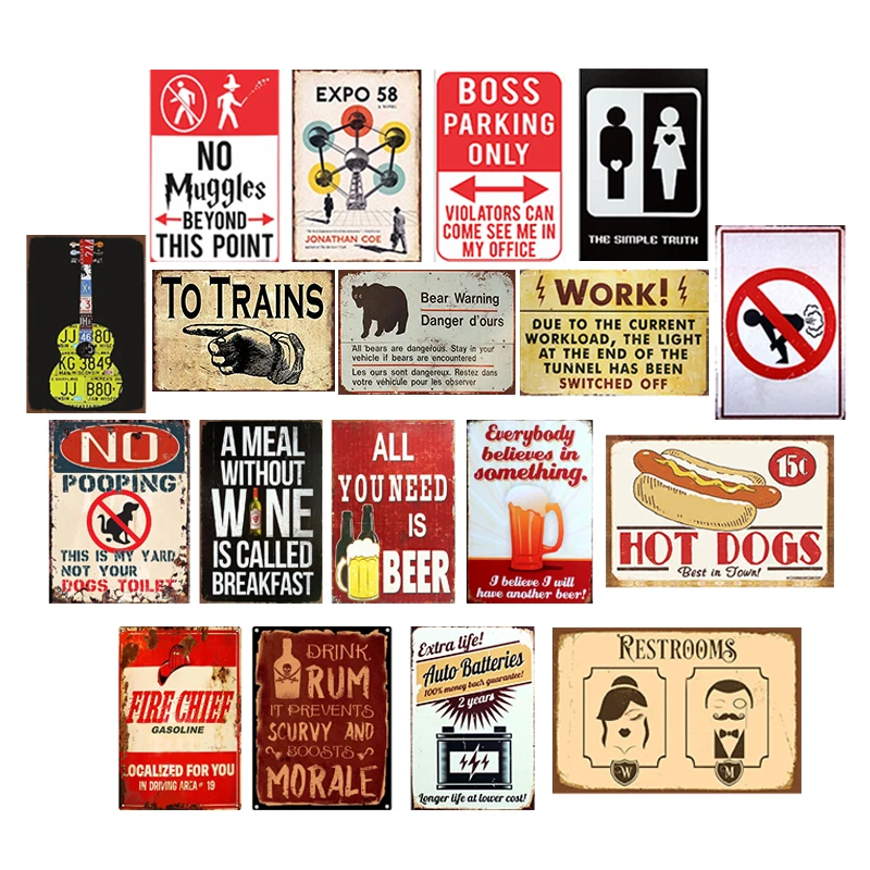 

Drink Beer Process Car Metal License Plate Vintage Home Decor Tin Sign Bar Pub Garage Decorative Metal Sign Art Painting 7A2439