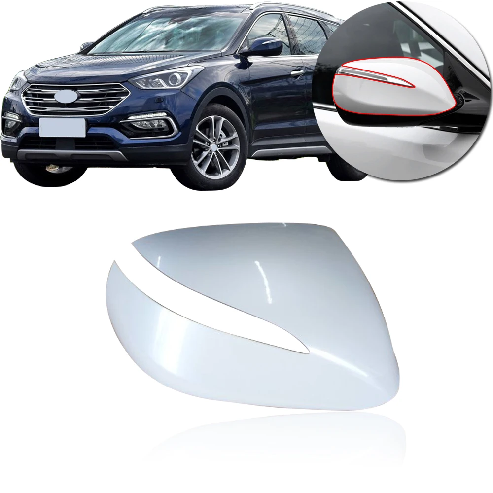 

CAPQX For Hyundai Santa Fe Santafe IX45 2013-2017 Outside rearview Mirror Cover outer Rear View Mirror Cap Shell Housing