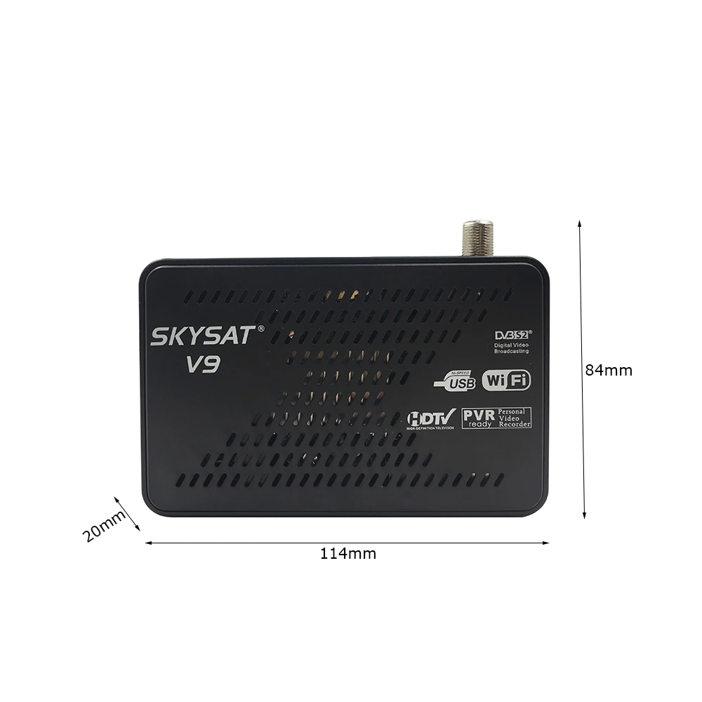 SKYSAT V9 with 1 year CCCam for Europe support Powervu Biss WiFi 3G Youtube USB PVR Full HD CS Set Top Box mini DVB-S2 Receiver SKYSAT V9 with 1 year CCCam for Europe support Powervu Biss WiFi 3G Youtube USB PVR Full HD CS Set Top Box mini DVB-S2 Receiver