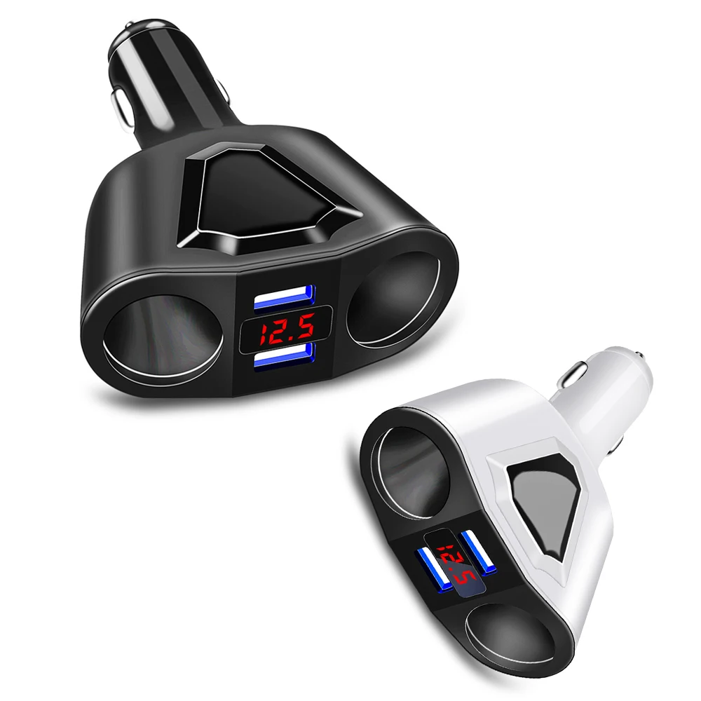 

Universal 5V 3.1A Usb Car Charger Digital Display Dual USB Port for iPhone iPad Samsung Xiaomi Phone