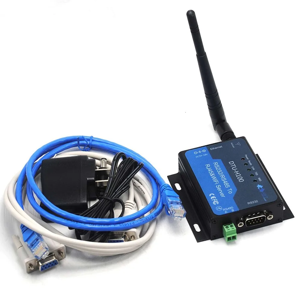 

HF-H100 WIFI Serial Port Server RS232 / 485 Wireless Serial Port Server DTU