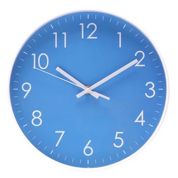 

Wall Clock Battery Operated Indoor Non-Ticking Silent Quartz Quiet Sweep Movement Wall Clock for Office,Bathroom,Living Room D