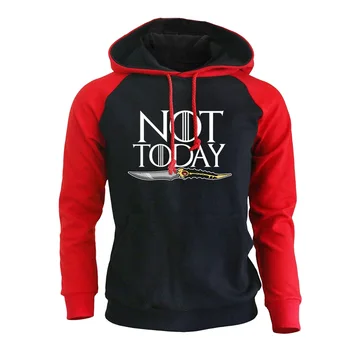 

Game Of Thrones Not Today Letter Printed Hoodies Men 2019 New Arrival Fleece Casual Streetwear Homme Sweatshirts Hoodies