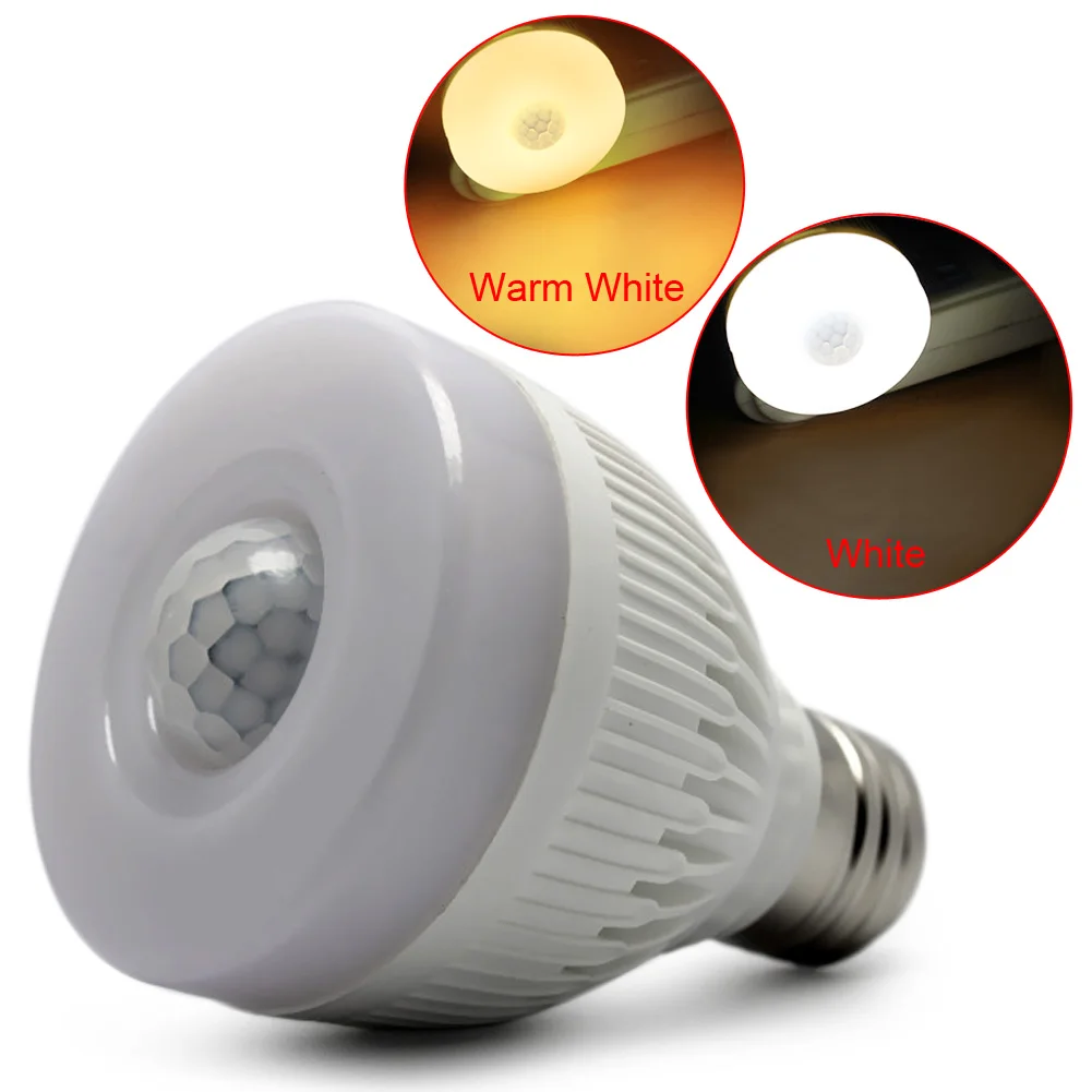 Super Bright 85-265V E27 5W LED Night Bulb PIR Infrared Motion Sensor Detection LED Night Lamp Light For Home Decor