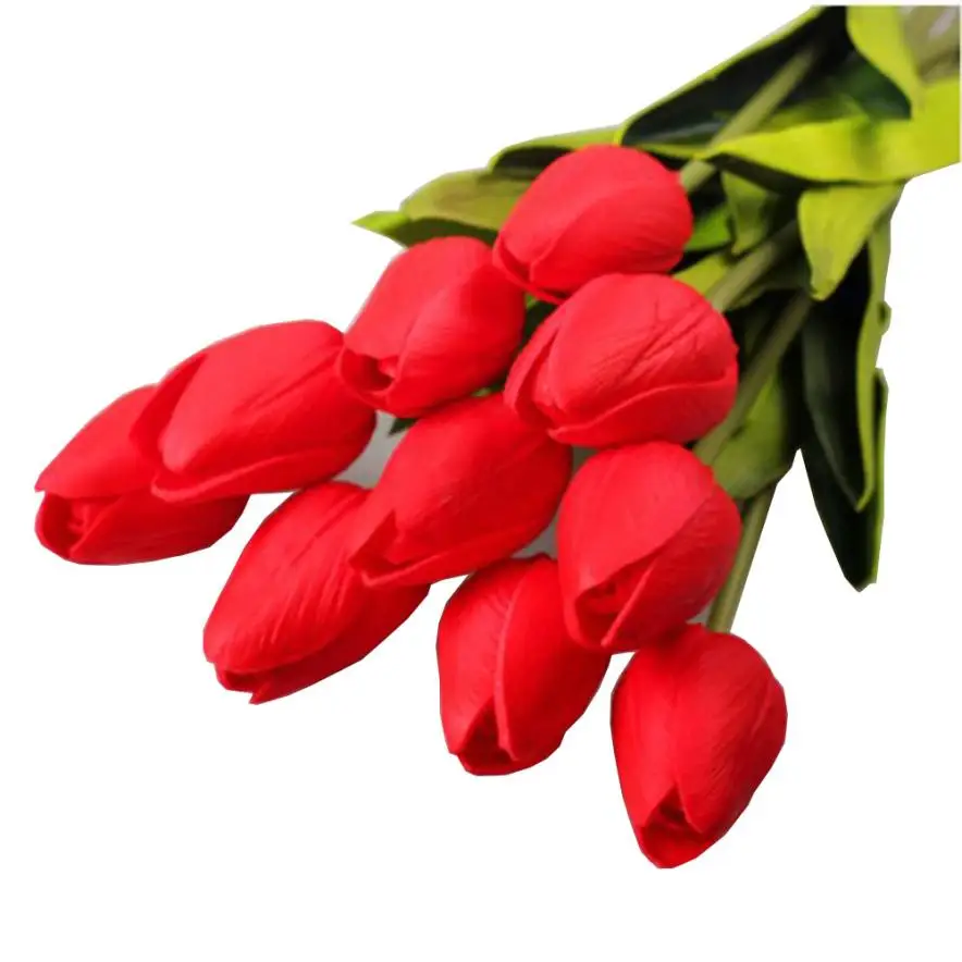 10PC artificial fake flowers tulip bouquet Tulip Artificial Flower