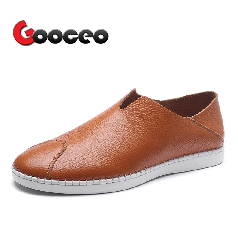 

Men's Penny Loafers Driving Shoes For Men Moccasins Spring Summer Cow Genuine Leather Flat Casual Slip On Flats Plus Size Light