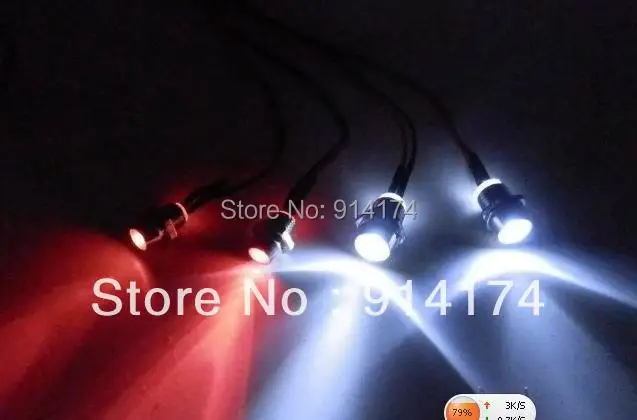 YUKALA 2set RC car accessories led rc car light with alloy light fixture for 1/10 1/8 RC drift /Flat/Monster Truck car