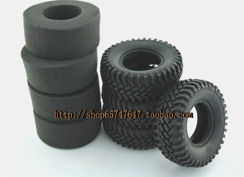 Шины 100 мм 1 9 дюйма черные или белые Sponge1/10 Масштаб RC Rock cralwer Tamiya Hilux Bruiser TF2 SCX10 D90