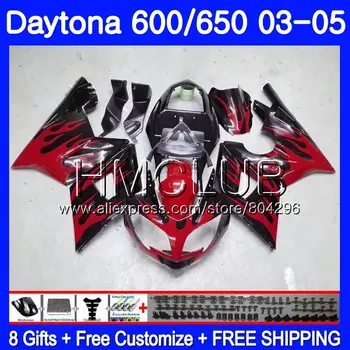 

Body For Triumph Red flames Daytona600 Daytona 650 02 03 04 05 125HM.14 Daytona650 Daytona 600 2002 2003 2004 2005 Fairing kit