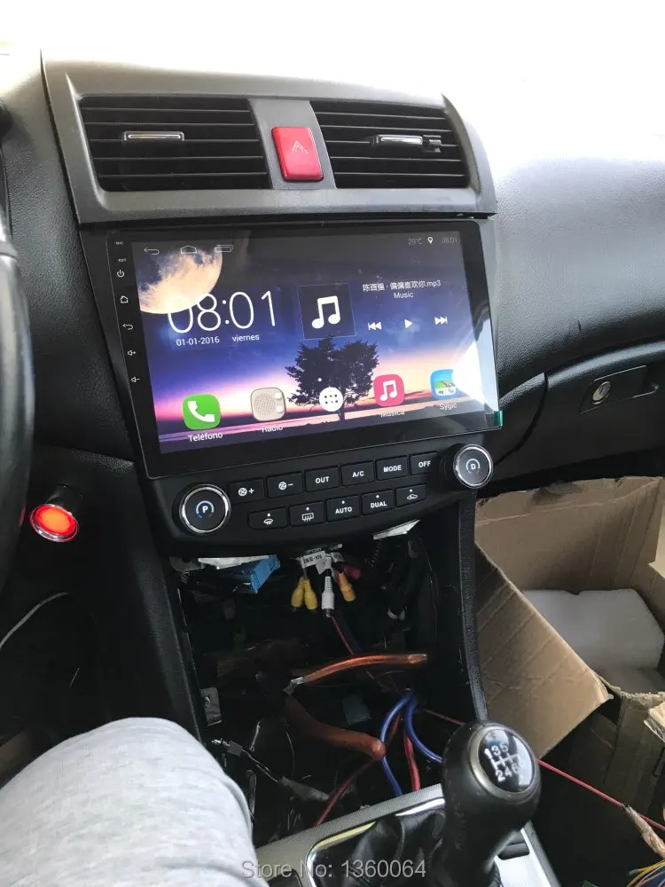 Best Nedehe Android 8.1 Quad core 10.1 inch for Honda accord 2003 2004 2005-2007 car radio dvd gps navigation steering wheel control 0