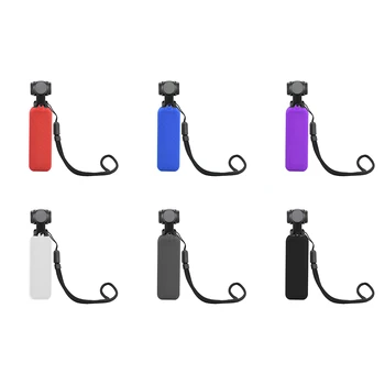 

For DJI OSMO Pocket Handheld Gimbal Soft Silicone Case Shockproof Protective Case Cover Protector with Wrist Lanyard Strap
