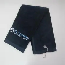 Хлопок мяч для гольфа и клуб чистящее полотенце с крюком