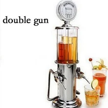 Двойной пистолет Серебряная помпа для напитков АЗС пиво Алкоголь Жидкость вода сок вино напиток Напиток Диспенсер машина