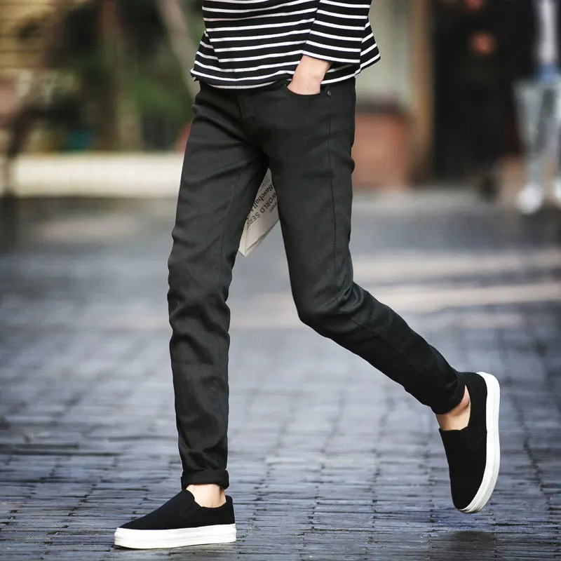 2018 Summer New Men Stretch Casual Denim Jeans Pants Slim Feet Large Size 36 40 Trendy Classics Business Men Cowboy Long Pants 