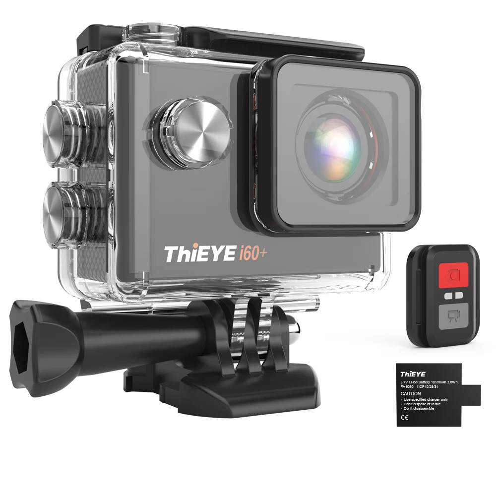 ThiEYE i60+ 4K 30fps Full HD WiFi Пульт дистанционного управления Экшн-камера 60 м Водонепроницаемая спортивная видеокамера 170 градусов широкоугольная камера