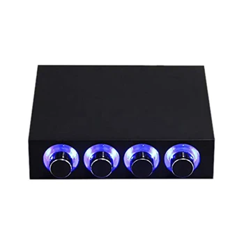 

Fan Hub Speed Controller Regulator 4 Way 4 Knobs Speeder For Computer Case