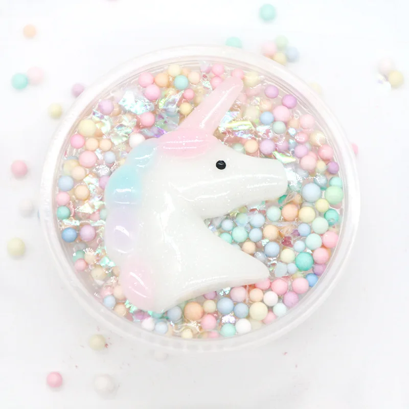 

DIY Shell Unicorn Slime Supplies Macarons Ball Slime Toy Mucus Ball Cotton Mud Slime Fluffy Crystal Education Toys For Children