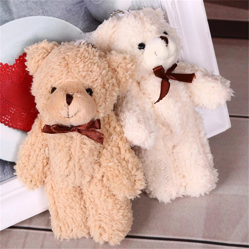 

20Pcs/Lot 13CM Kawaii Small Joint Bow Tie Teddy Bears Stuffed Plush Toy ,Teddy Bear Mini Bear Ted Bears Plush Toys Gifts