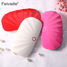 Feivielle 6 Вт Мини светодиодный лампы для ногтей гель барабан Портативный основа Форма USB кабель для uv гель отверждения маникюр ногтей Книги по искусству инструмент