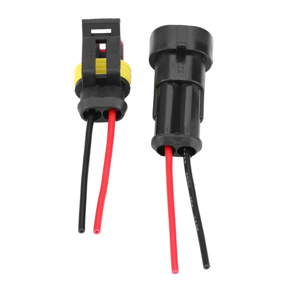 10 пара автомобиля 2 контактный путь запечатаны авто электрический разъем гнездо комплект автомобильные аксессуары Водонепроницаемый