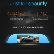 Зеркало видеорегистратор 7 дюймов Android 4 Full HD 1080P Bluetooth Wi Fi FM