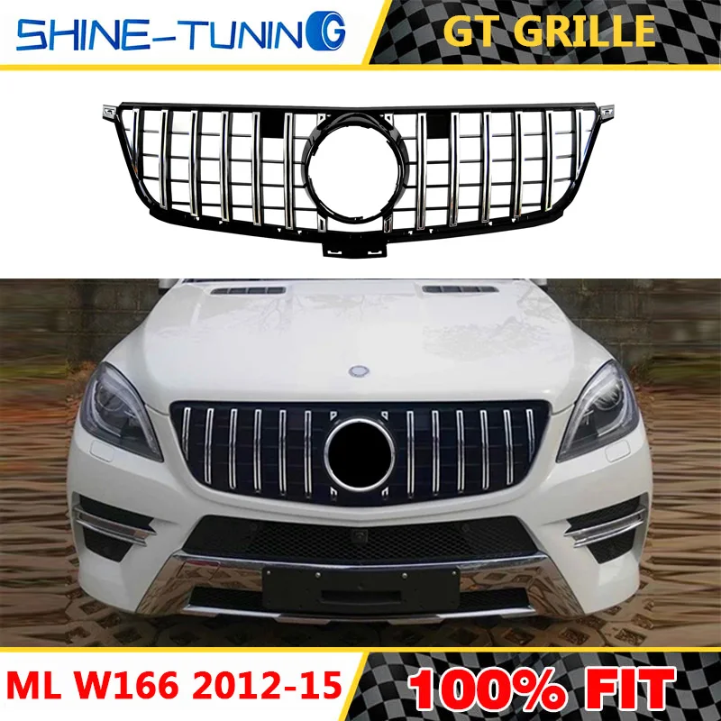 Передняя решетка подходит для Mercedes ML Class W166 AMG GT R 2012 15 ML300 ML320 ML350 ml400 ML450