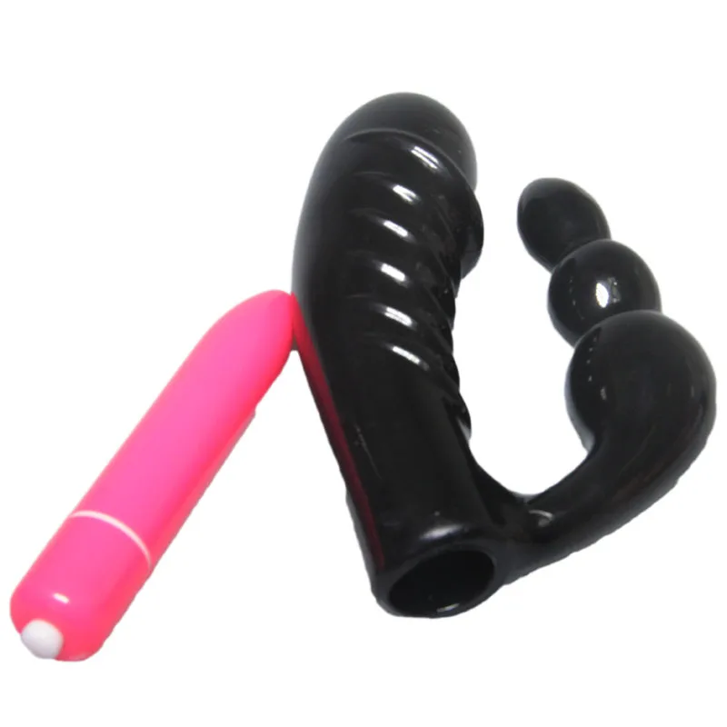 Двойной фаллоимитатор вибратор Анальная пробка секс игрушки для мужчин массаж