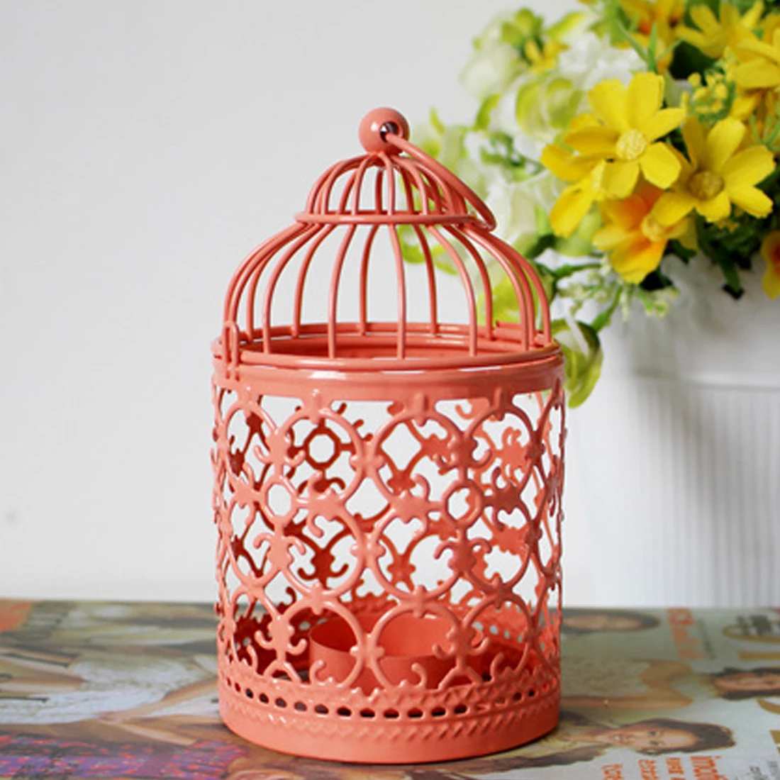 

Hot Europe Retro candle holders Hollow metal candlestick home decoration candelabros wedding candelabra moroccan lanterns