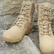 Winter Autumn Men Military Boots Special Force Tactical Desert Combat Ankle Boats Army Work Shoes Leather botas militares FM245