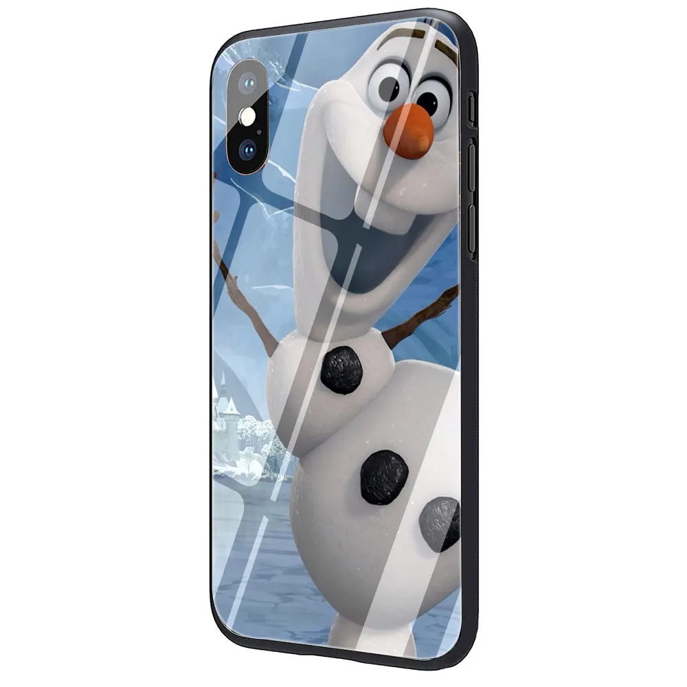 Милый чехол olaf snow man из закаленного стекла для iPhone 11 Pro 6 6S Plus 7 8 Plus X XS XR XS Max - Color: G5