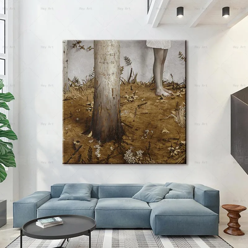 Landscape canvas print abstract painting tree modern art poster wall Pictures for living room