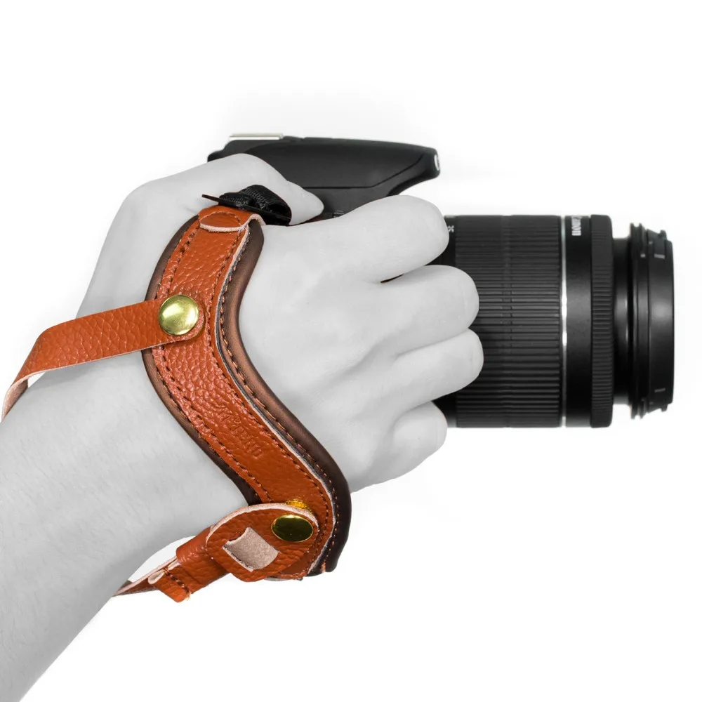 Кожа Камера рукоятка ремешок на запястье для цифровой однообъективной зеркальной камеры Canon EOS M200 M100 M50 M10 M6 M5 M3 Nikon 1 J5 J4 J3 J2 J1 AW1 V3 V2 V1 S2 S1 Камера