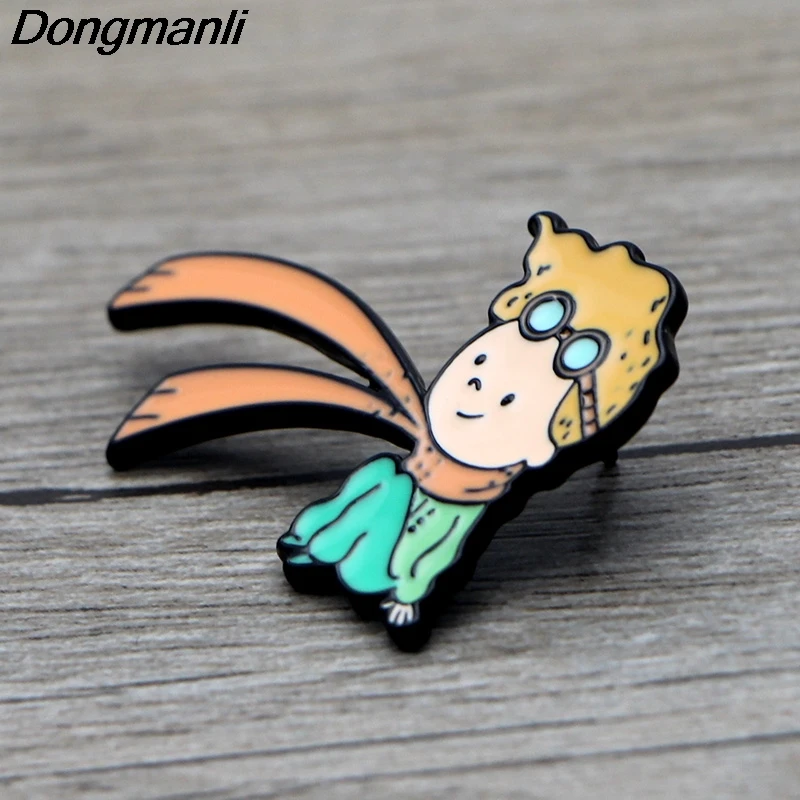 L3674 Le Petit Prince and Fox милые металлические эмалированные булавки и броши для нагрудных