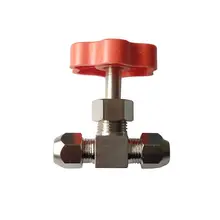 2 pcs Tube OD 10 mm Nickel-Plated Brass Plug Needle Valve