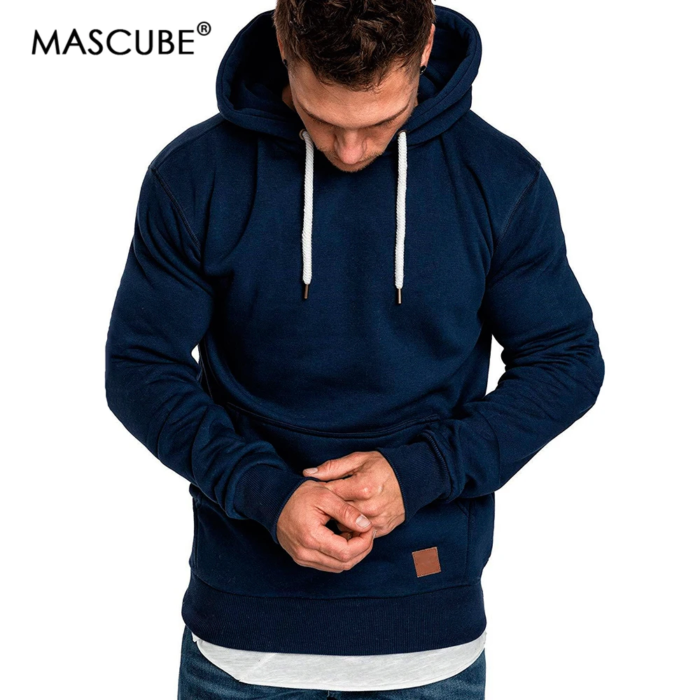 Beste 2019 Nieuwe Herfst Winter Mode Kleur Hoody Mannelijke Grote Size Warme Fleece Jas Mannen Merk Truien Hooded Sweat Shirts pull homme