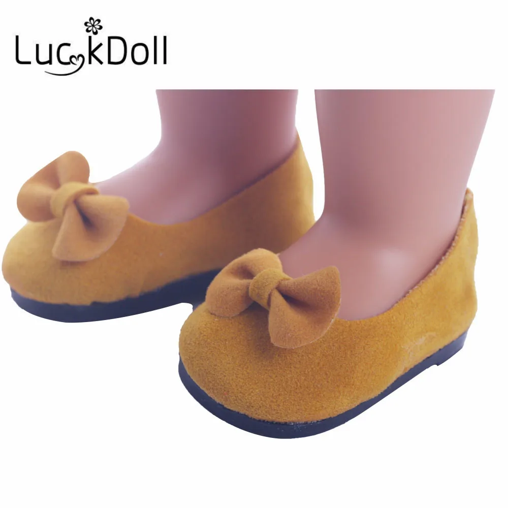 LUCKDOLL круглый носок принцесса обувь подходит 18 дюймов Американский 43 см аксессуары для кукол, игрушки для девочек, поколение, подарок на день рождения