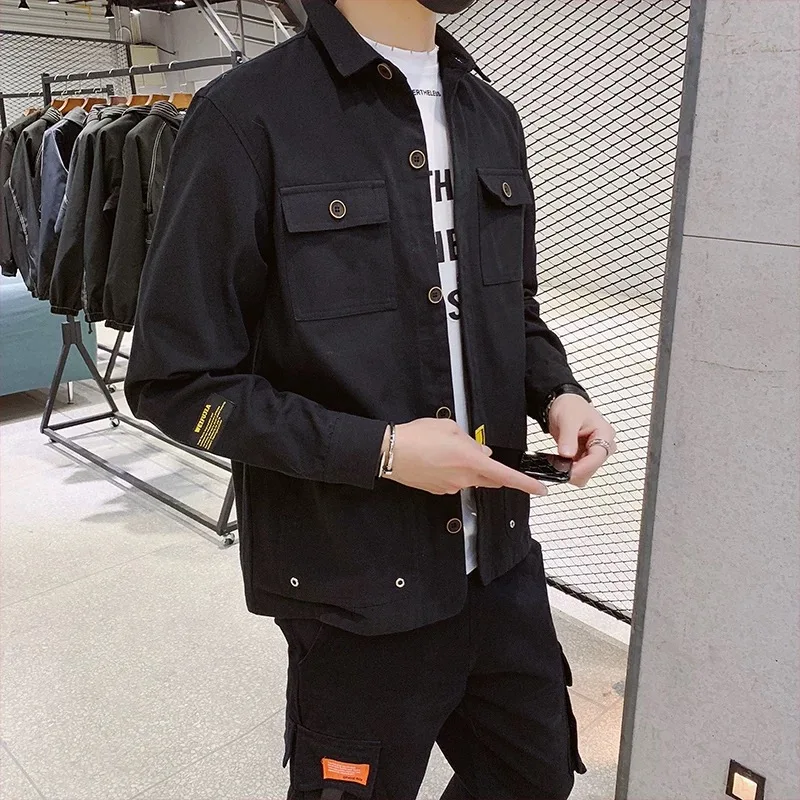 

Shirt men's long-sleeved trend handsome lining clothes versatile tooling denim shirt spring coat male