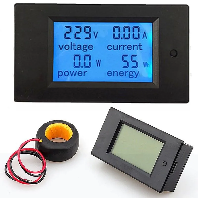 

Close CT AC Digital Display Power Monitor Meter Voltmeter Ammeter Frequency Closed Ammeter