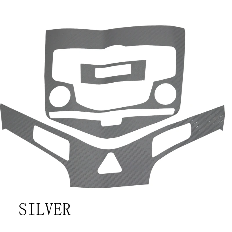 Углеродное волокно наклейка центральная консоль панель кондиционер вентиляционное отверстие блесток отделка Наклейка для Chevrolet Cruze седан хэтчбек - Название цвета: SILVER