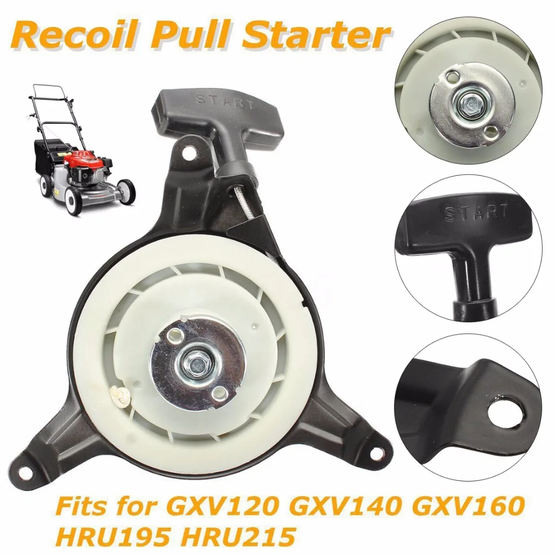 DWZ New Recoil Pull Starter For GXV120 GXV140 GXV160 HRU195 HRU215 Lawn Mower Black