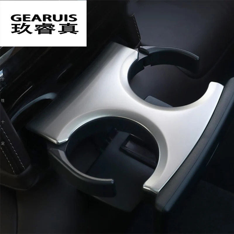 

Car-Styling Water Cup Holder Cover Trim Sequins stainless steel Stickers For BMW 5 Series G38 528li 530li 2018 Auto Accessories