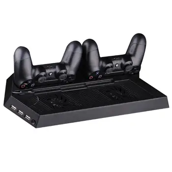 

Vanpower Game Console Cooling Station Vertical Stand with Dual Controller Charging Dock + USB/HUB Ports for PS4 Playstation 4