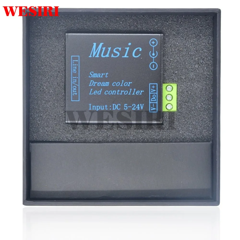 WESIRI WS2811 WS2812B музыкальный контроллер DC5 24V 250 пикселей смарт Мечта Цвет для