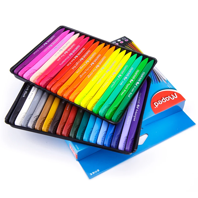 36 Colors Wax Crayon Non toxic Eraseable Plastic Crayon Painting for