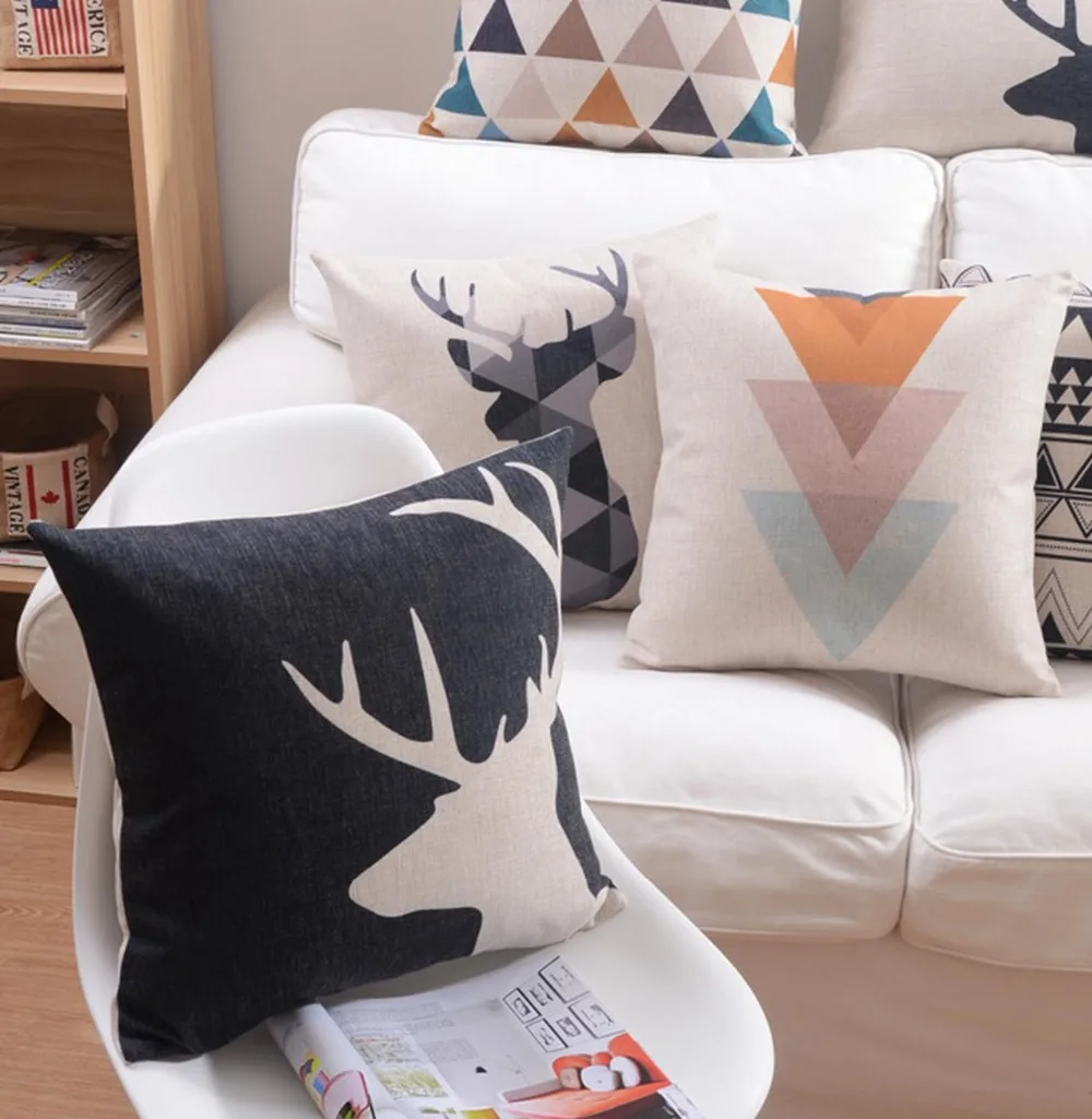Picture of Scandinavian linen pillow Case Nordic Style Cushion Cover Home Decor ...
